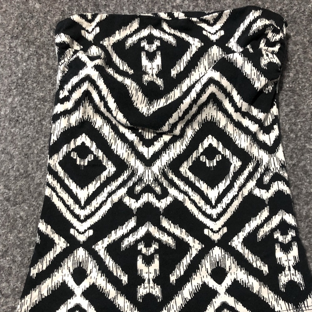 Black and White H&M full length tube top.